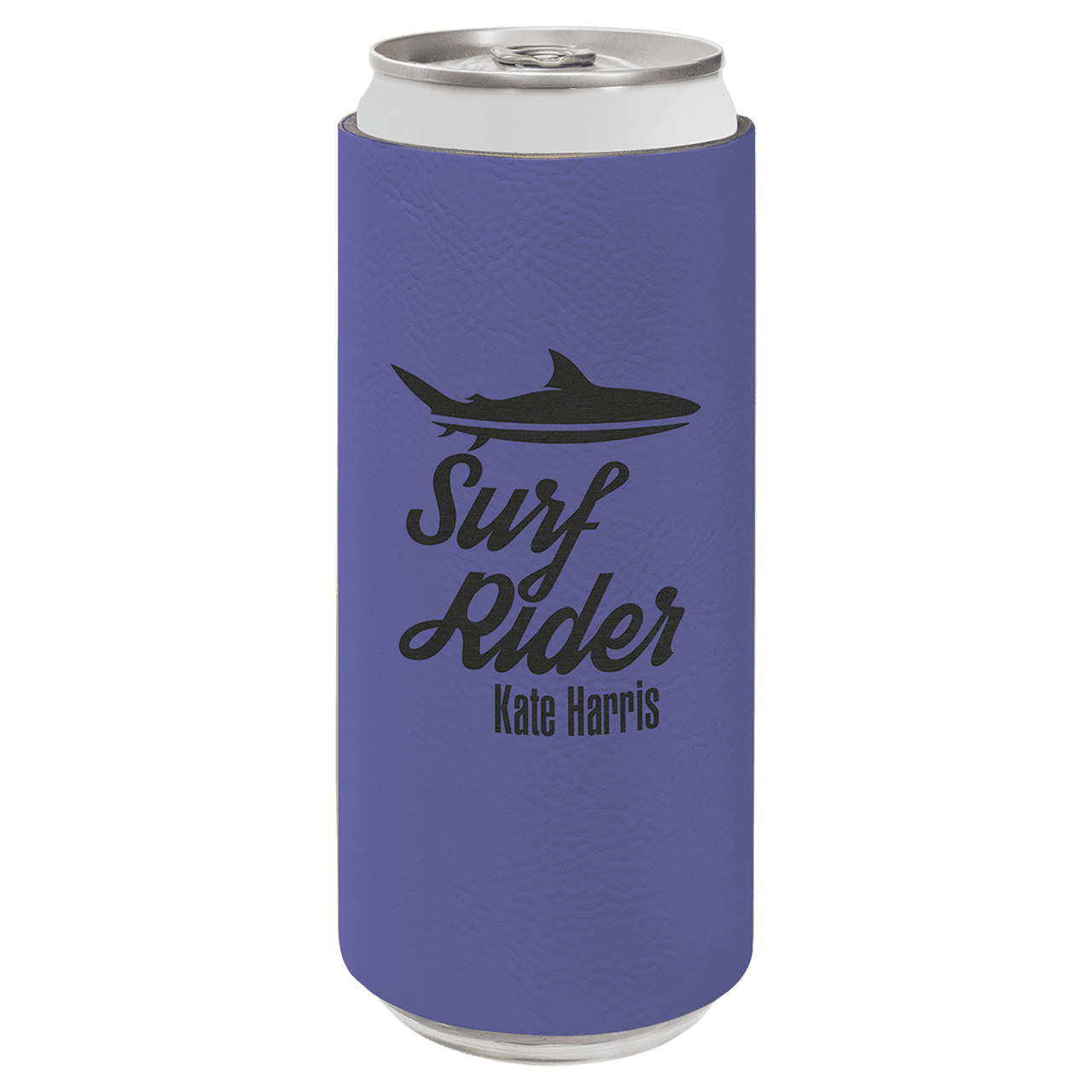 Red Laserable Leatherette Slim Beverage Holder