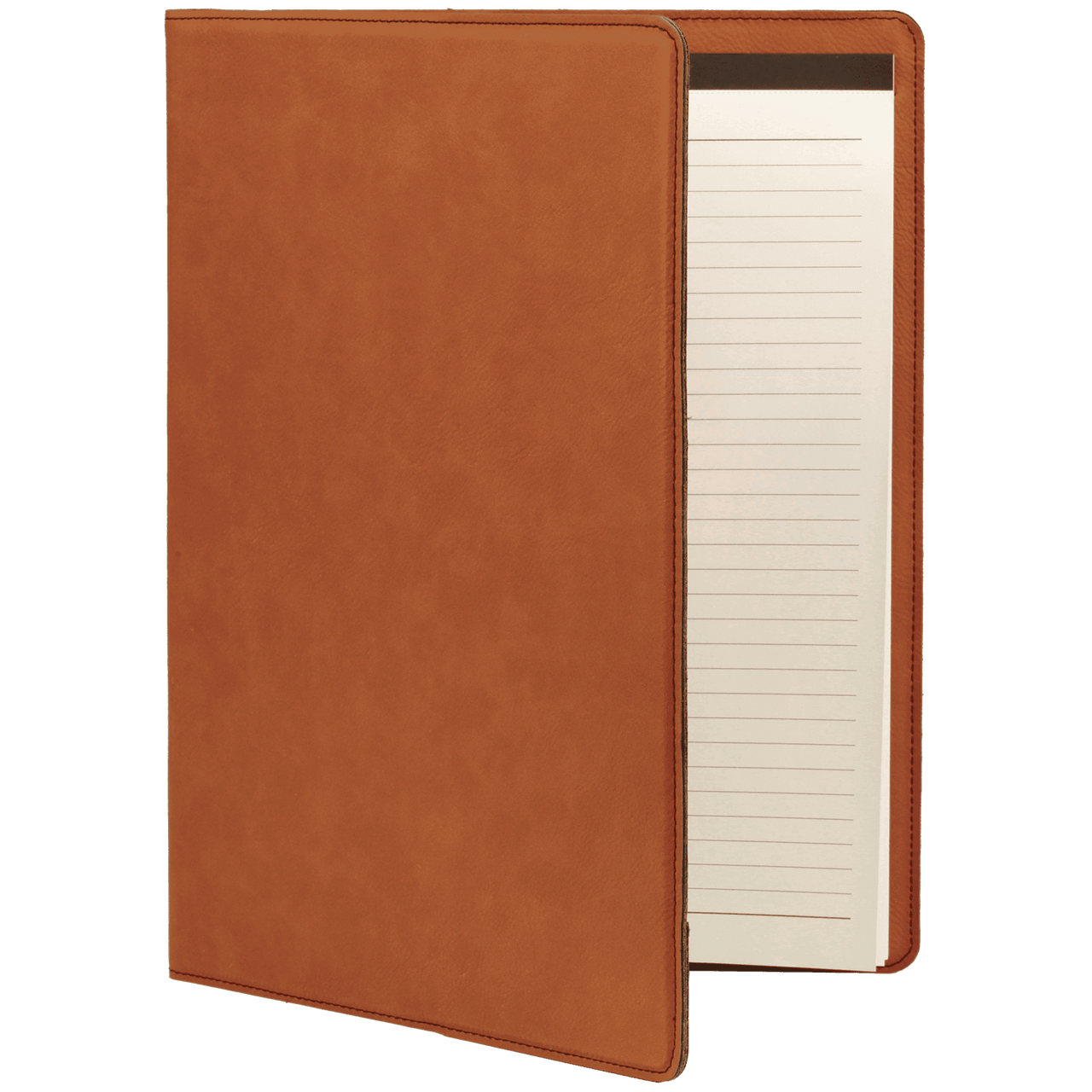 9 1/2" x 12" Pink Laserable Leatherette Portfolio with Notepad