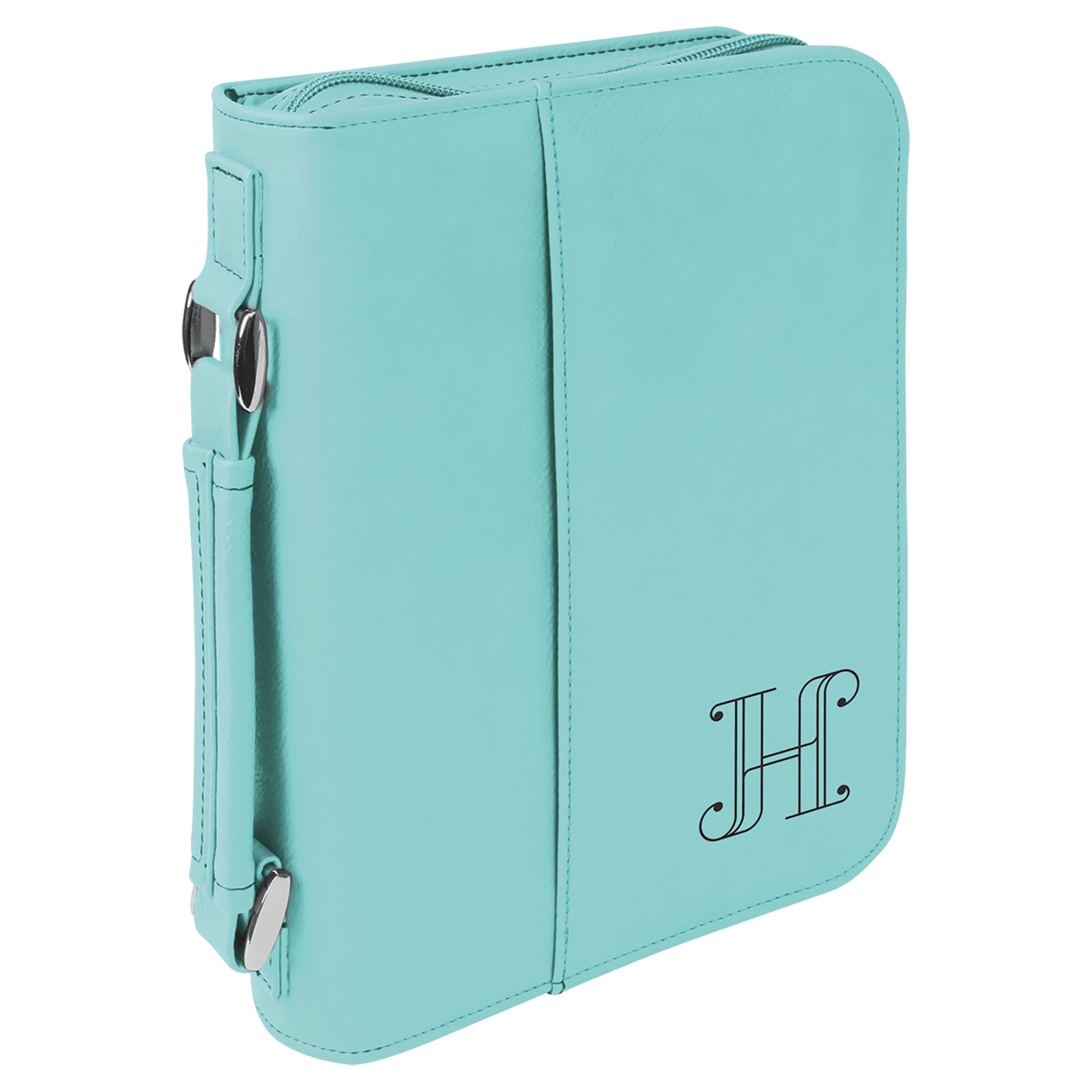 6 3/4" x 9 1/4" Pink Leatherette Book/Bible Cover with Handle & Zipper