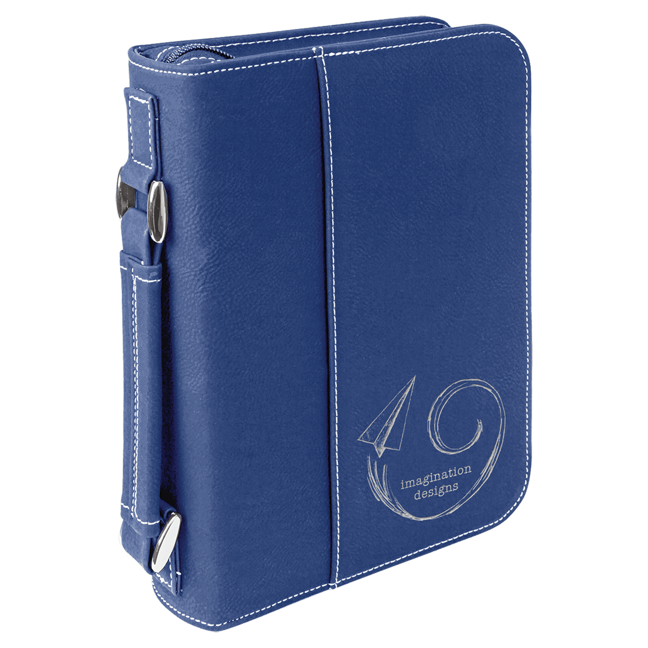 6 3/4" x 9 1/4" Pink Leatherette Book/Bible Cover with Handle & Zipper