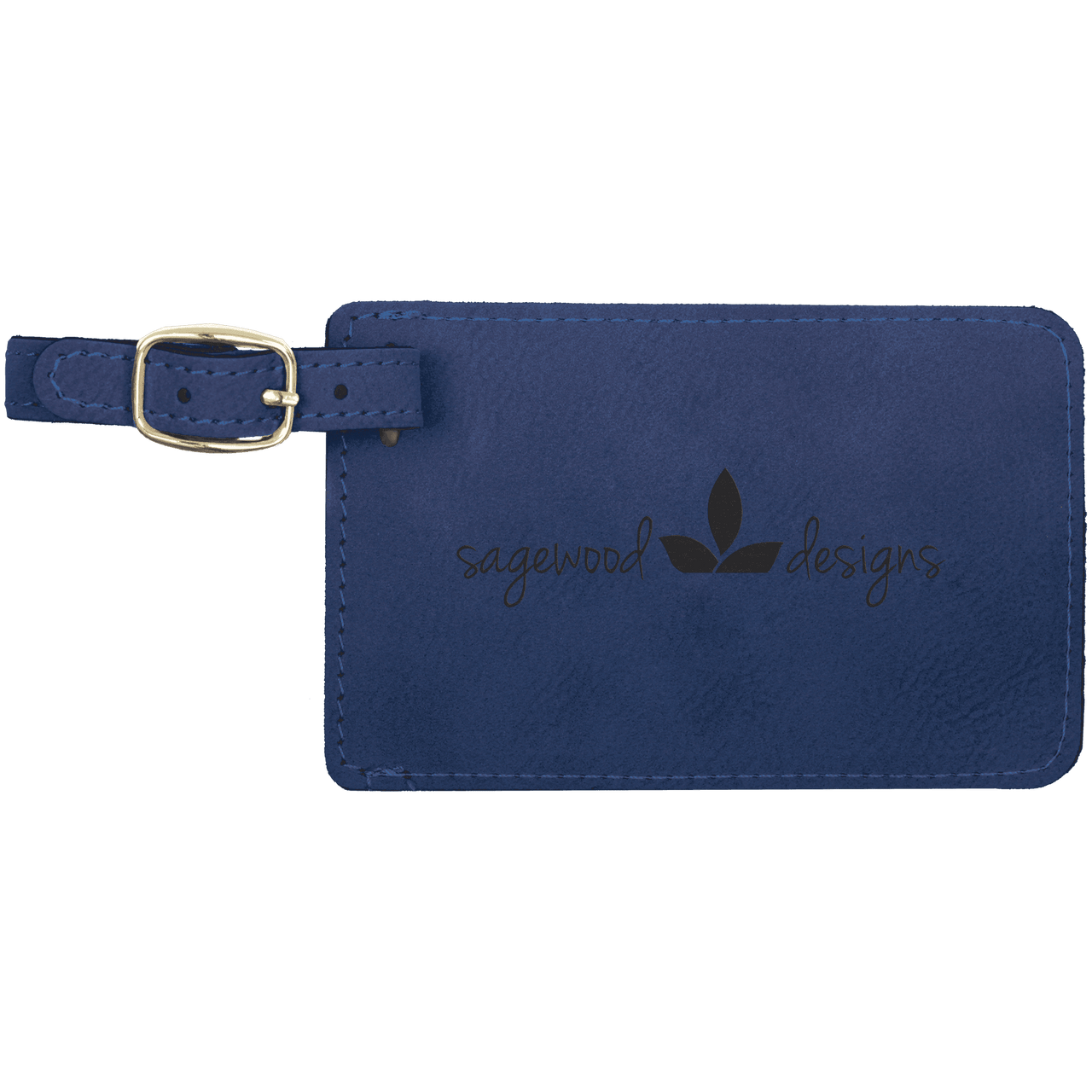 4 1/4" x 2 3/4" Gray Laserable Leatherette Luggage Tag