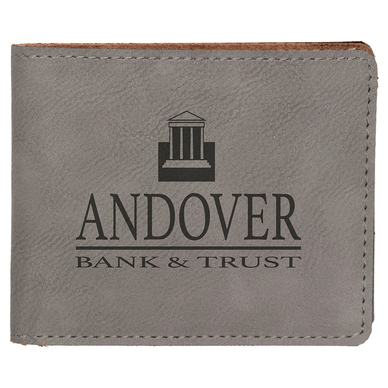 4 1/2" x 3 1/2" Rawhide Laserable Leatherette Bifold Wallet