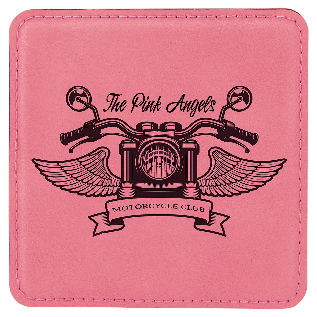 4" x 4" Square Teal Laserable Leatherette Coaster