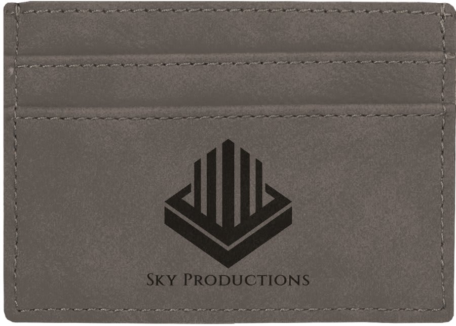 4" x 2 3/4" Rawhide Laserable Leatherette Wallet Clip