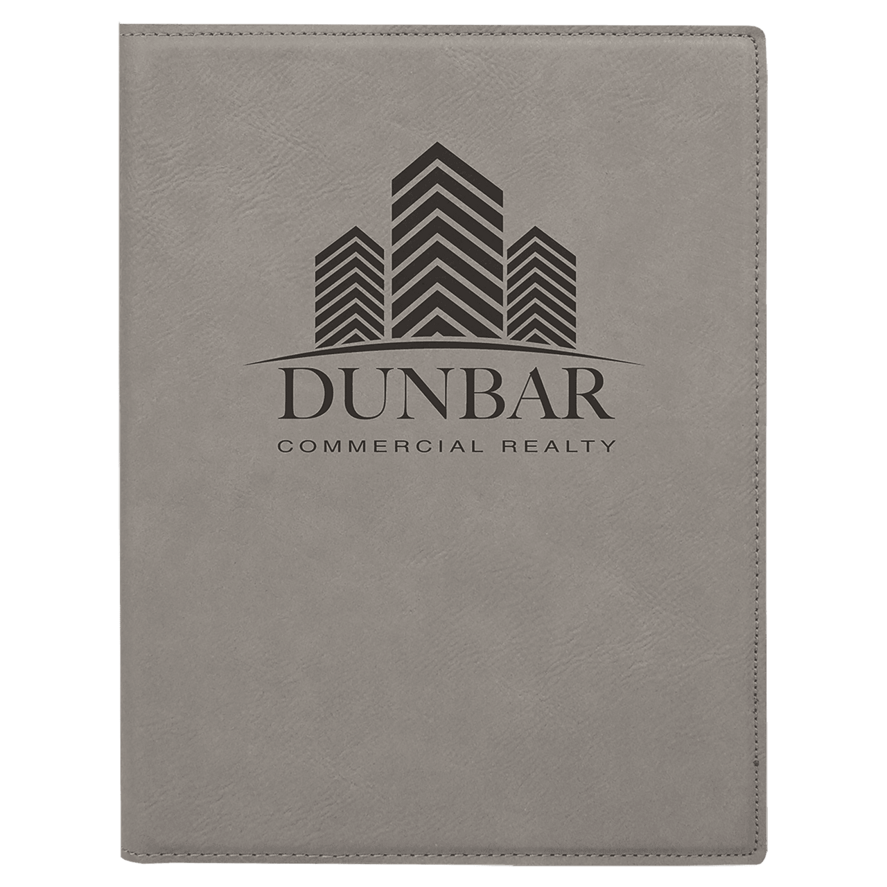 7" x 9" Dark Brown Laserable Leatherette Small Portfolio with Notepad