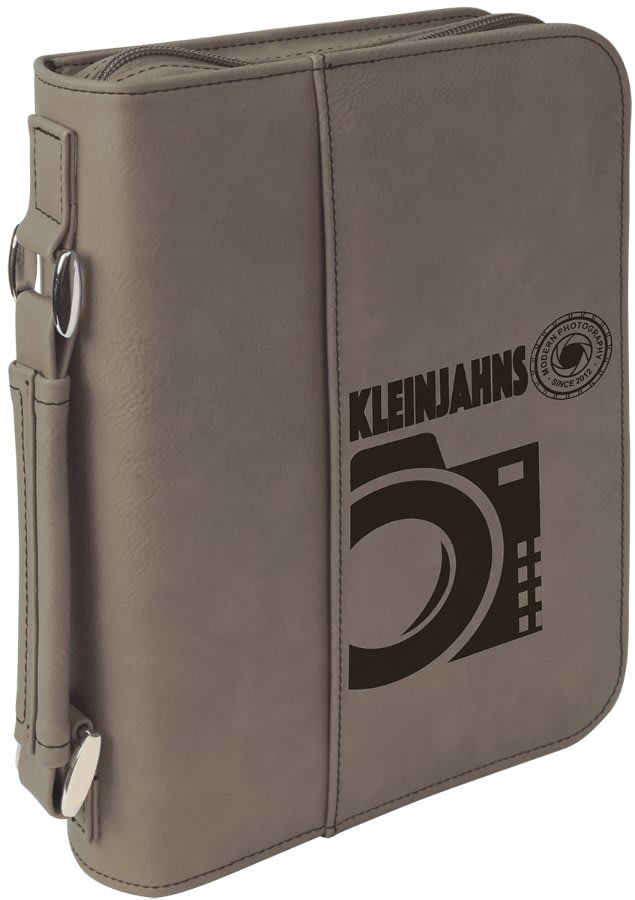 6 3/4" x 9 1/4" Pink Leatherette Book/Bible Cover with Handle & Zipper