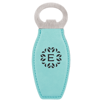Thumbnail for Teal Laserable Leatherette Bottle Opener with Magnet