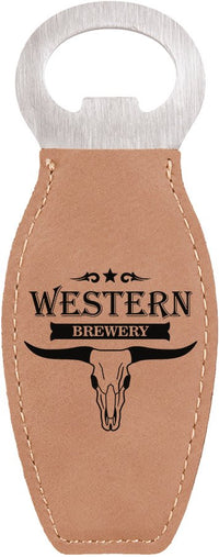 Thumbnail for Teal Laserable Leatherette Bottle Opener with Magnet