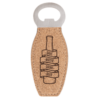 Thumbnail for Teal Laserable Leatherette Bottle Opener with Magnet