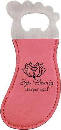 Thumbnail for Dark Brown Laserable Leatherette Foot Shaped Bottle Opener with Magnet