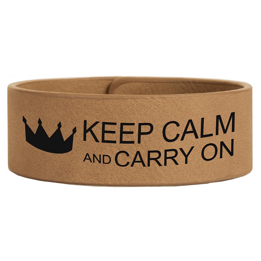 9 1/2" x 1" Teal Laserable Leatherette Cuff Bracelet