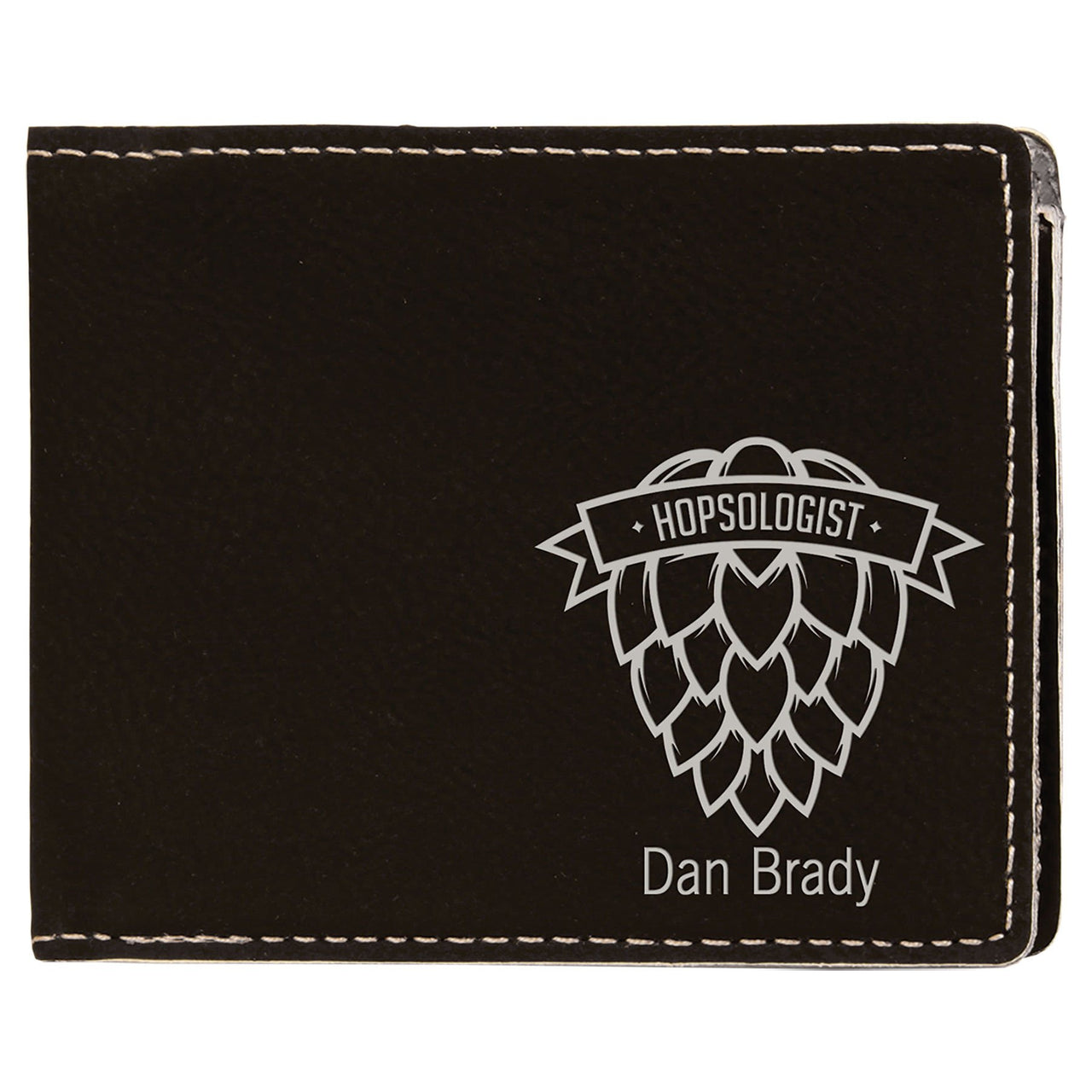 4 1/2" x 3 1/2" Rawhide Laserable Leatherette Bifold Wallet
