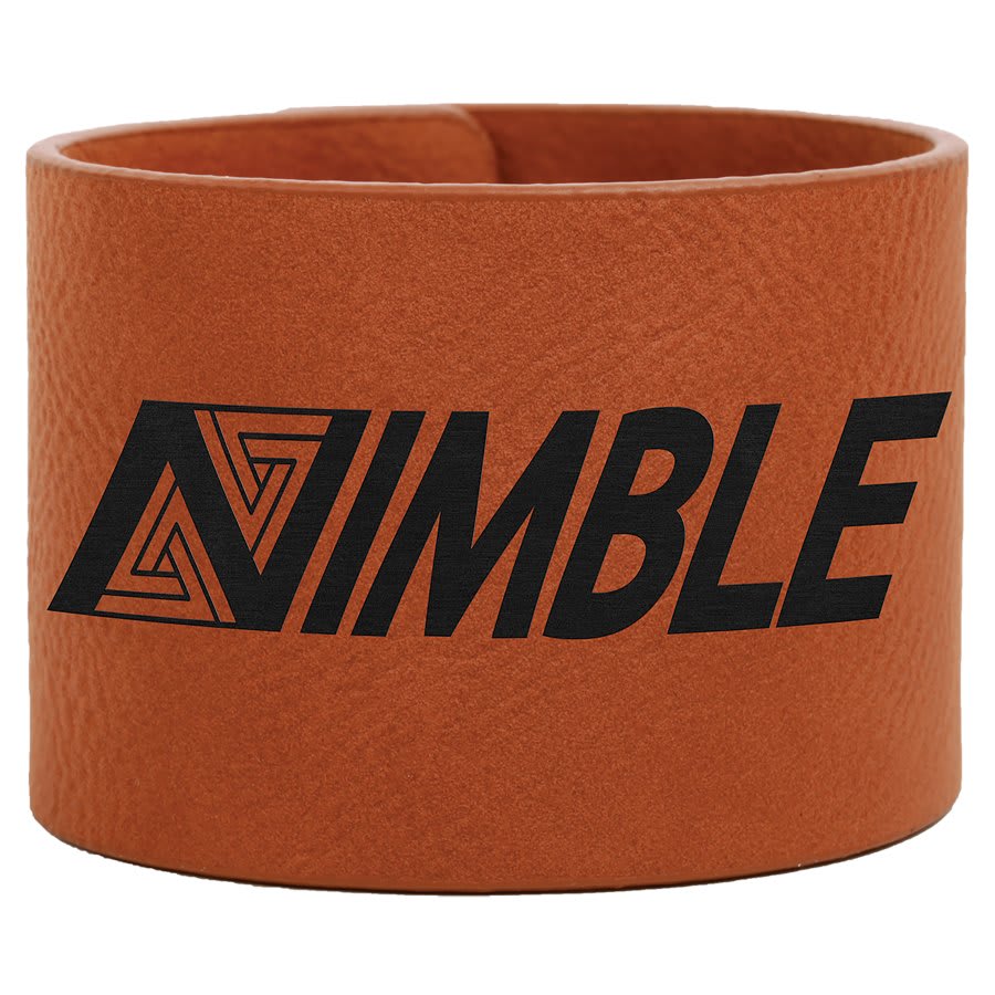 9 1/2" x 2" Teal Laserable Leatherette Cuff Bracelet