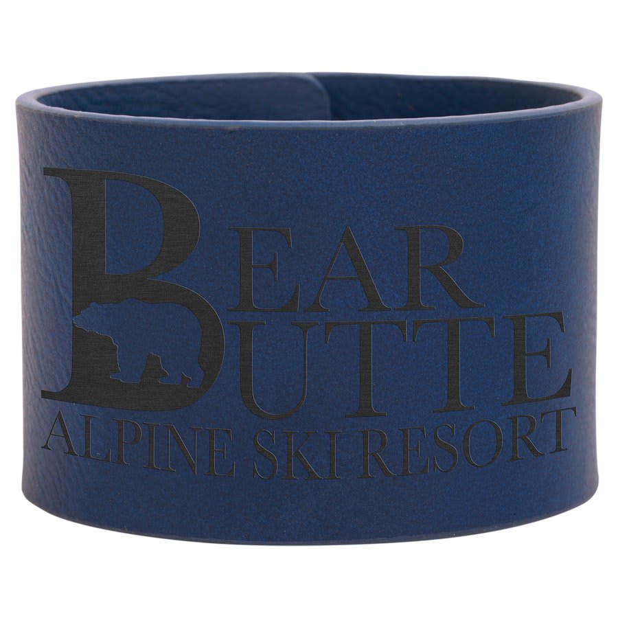 9 1/2" x 2" Teal Laserable Leatherette Cuff Bracelet