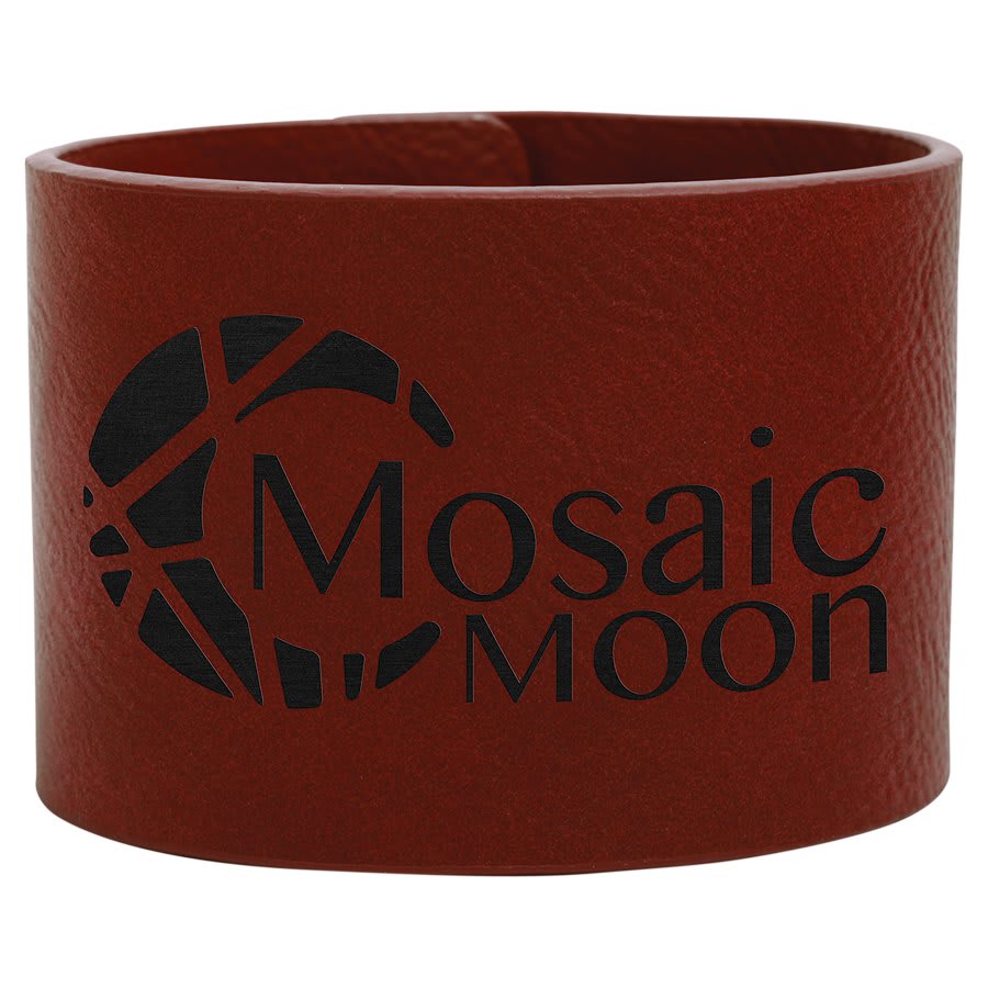 9 1/2" x 2" Teal Laserable Leatherette Cuff Bracelet