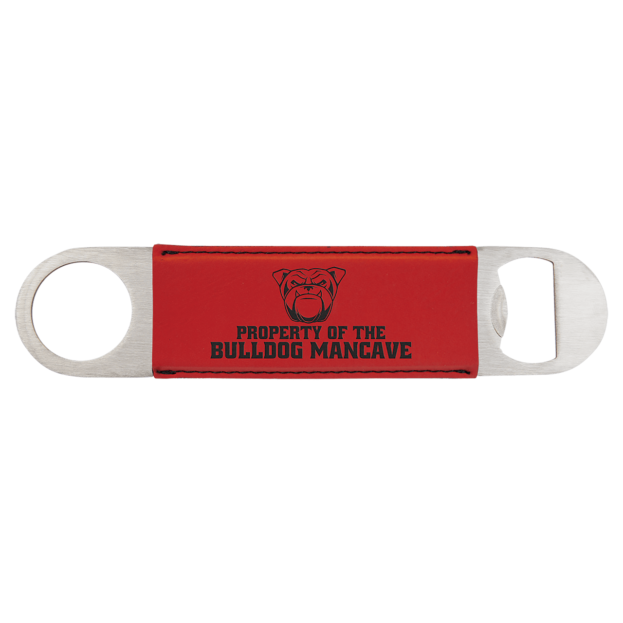 1 1/2" x 7" Laserable Leatherette Bottle Opener Collection