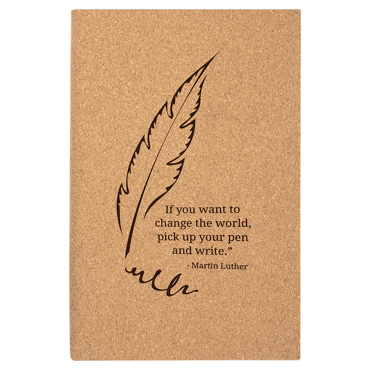 5 1/4" x 8 1/4" Dark Brown Laserable Leatherette Journal with Lined Notepad