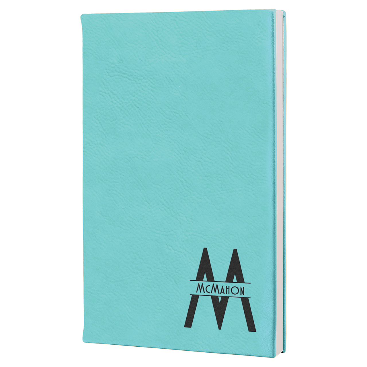 5 1/4" x 8 1/4" Dark Brown Laserable Leatherette Journal with Lined Notepad