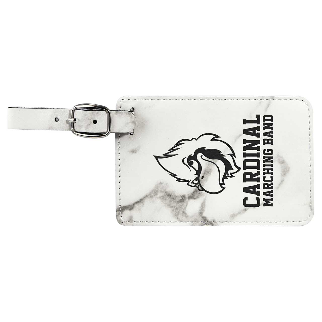 4 1/4" x 2 3/4" Gray Laserable Leatherette Luggage Tag