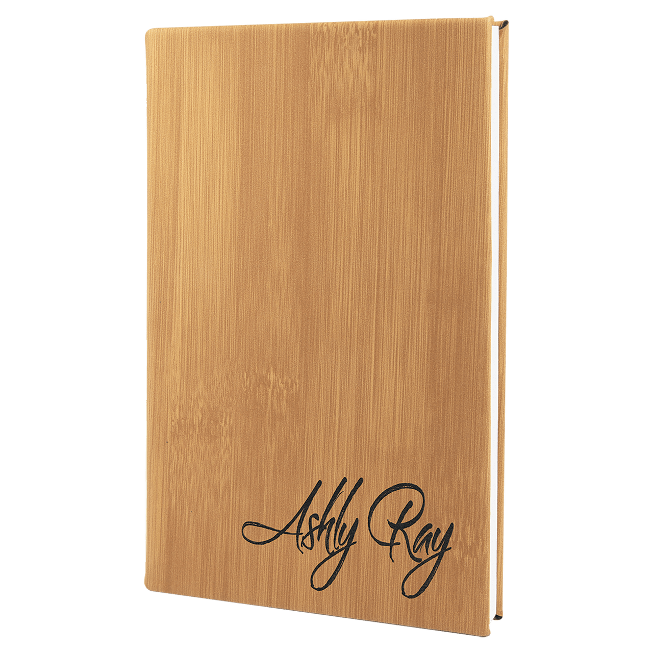 5 1/4" x 8 1/4" Dark Brown Laserable Leatherette Journal with Lined Notepad