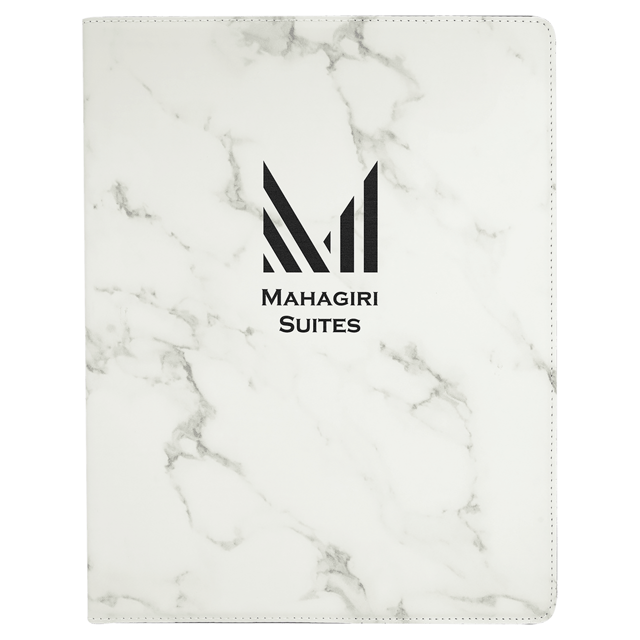 9 1/2" x 12" Pink Laserable Leatherette Portfolio with Notepad