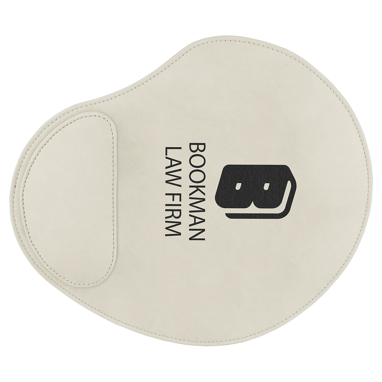9" x 10 1/4" Light Brown Laserable Leatherette Mouse Pad