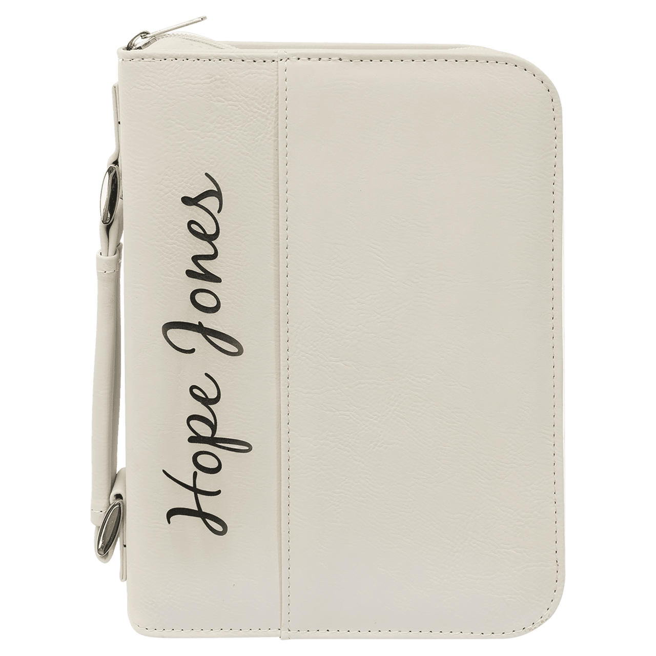 6 3/4" x 9 1/4" Pink Leatherette Book/Bible Cover with Handle & Zipper