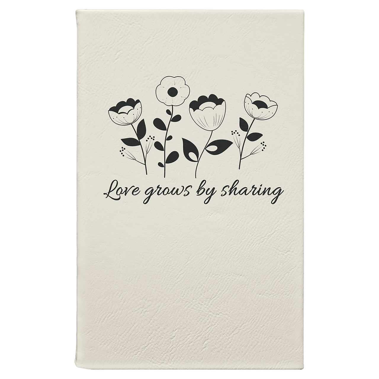 5 1/4" x 8 1/4" Dark Brown Laserable Leatherette Journal with Lined Notepad