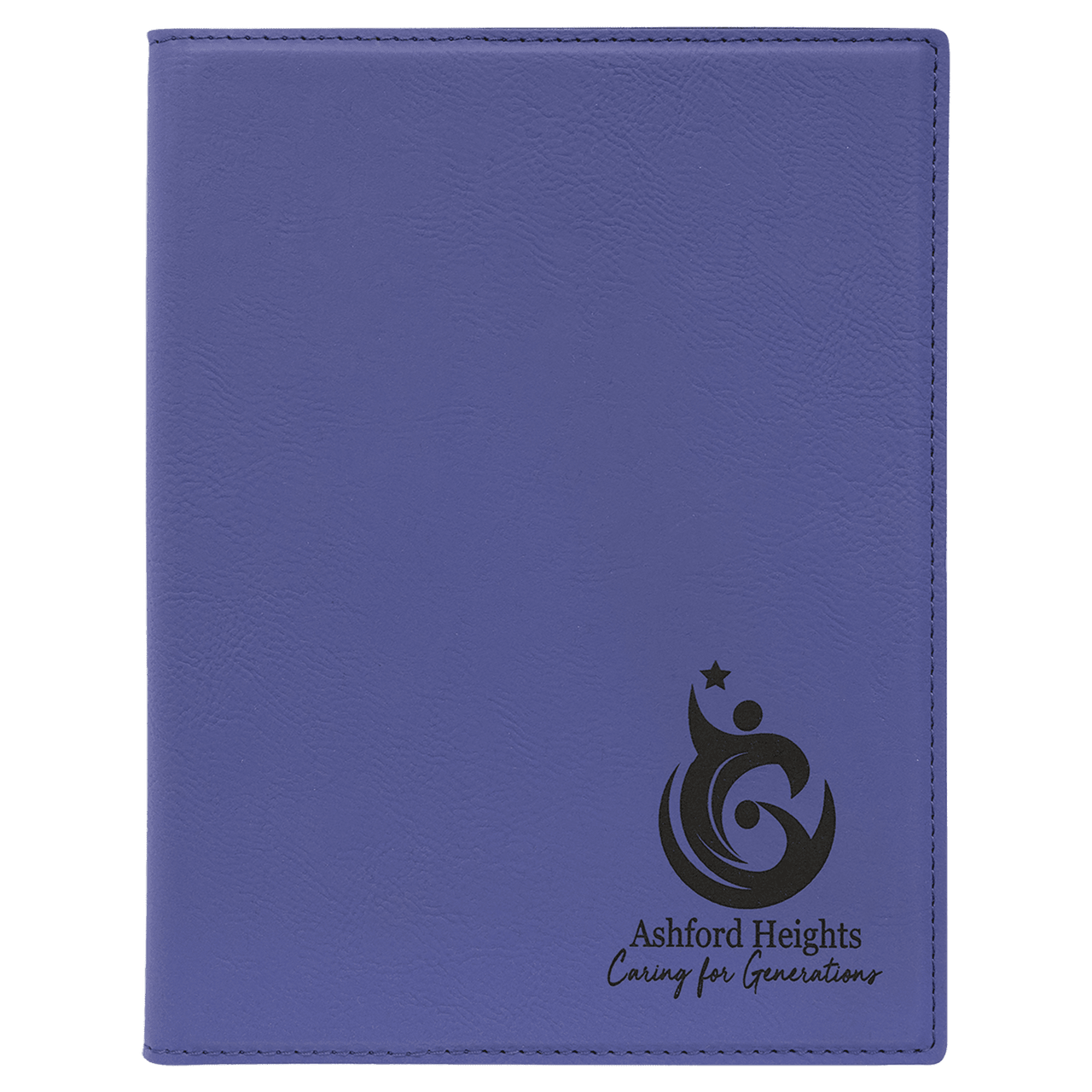 7" x 9" Dark Brown Laserable Leatherette Small Portfolio with Notepad