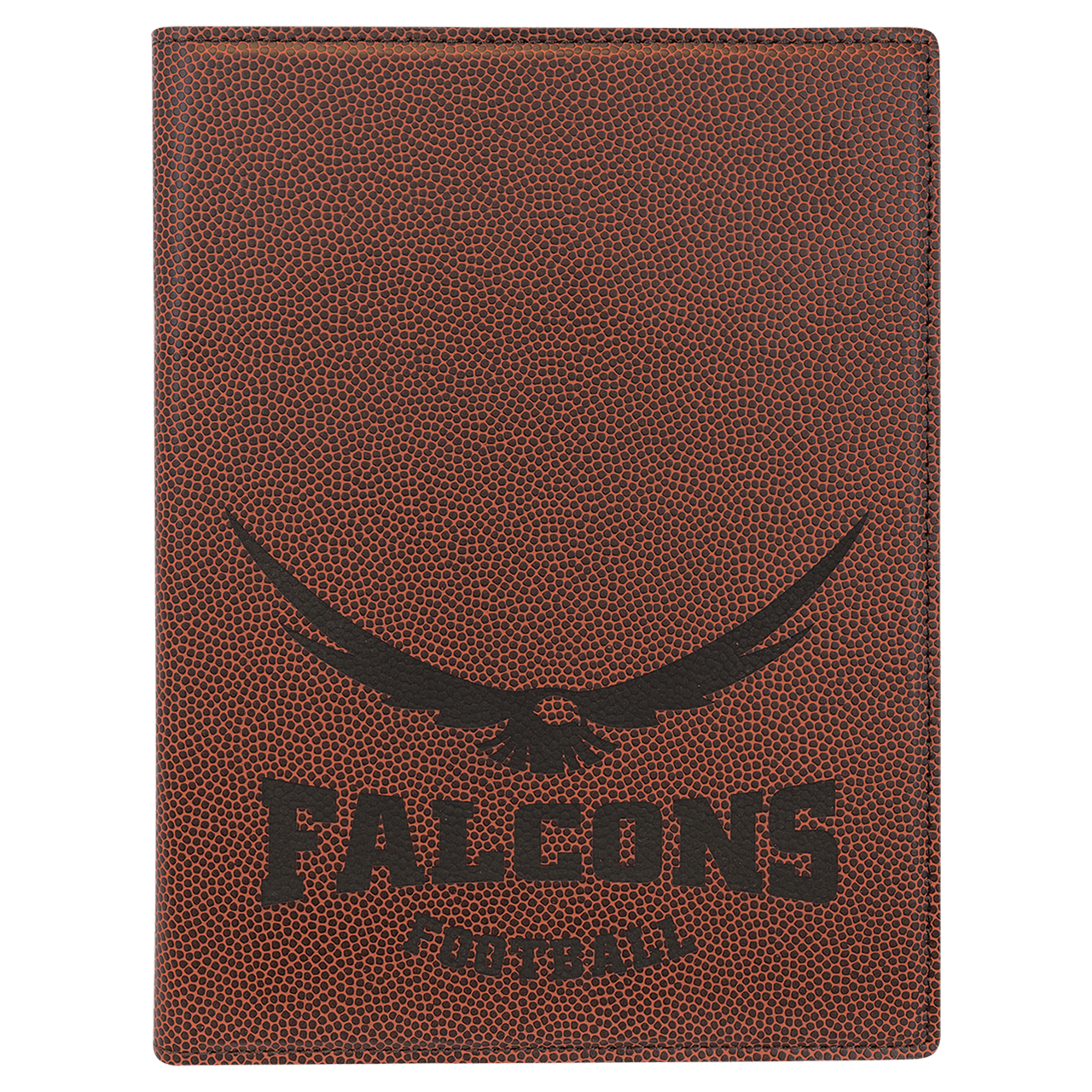 7" x 9" Football Laserable Leatherette Small Portfolio with Notepad