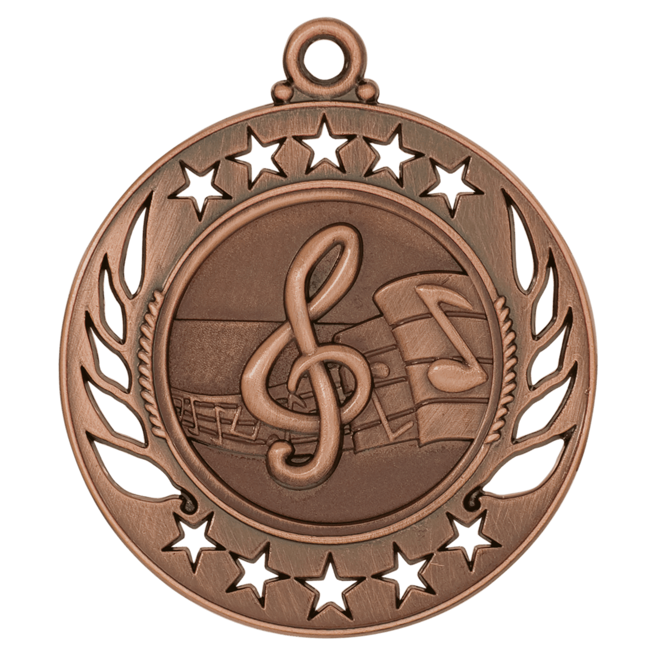 2 1/4" Antique Bronze Music Galaxy Medal