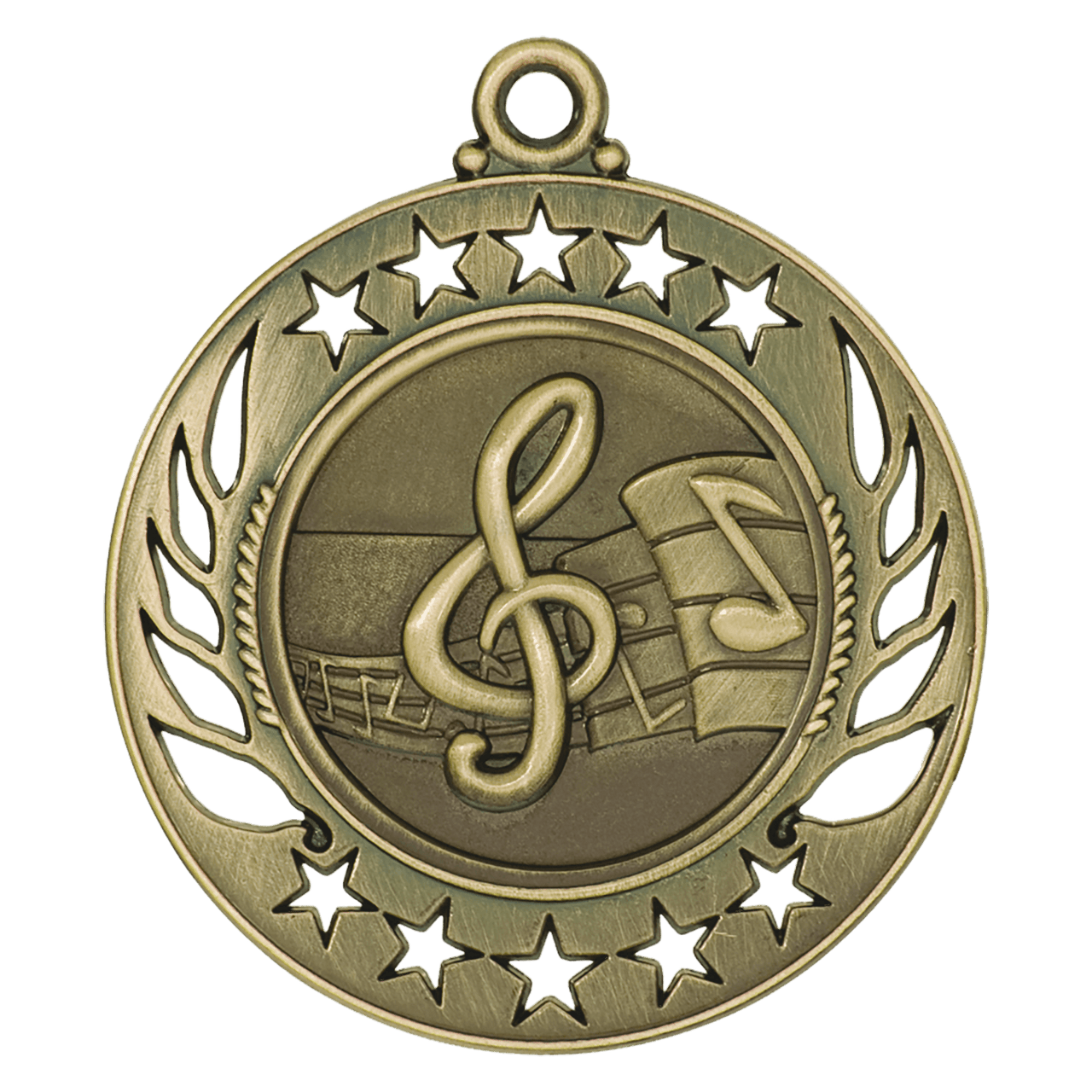 2 1/4" Antique Bronze Music Galaxy Medal