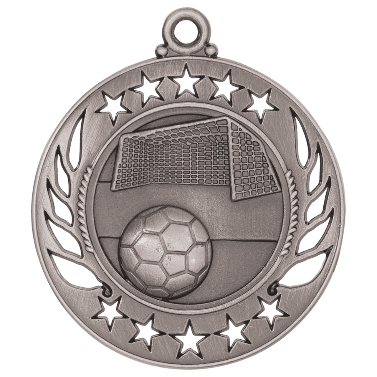 2 1/4" Antique Gold Soccer Galaxy Medal