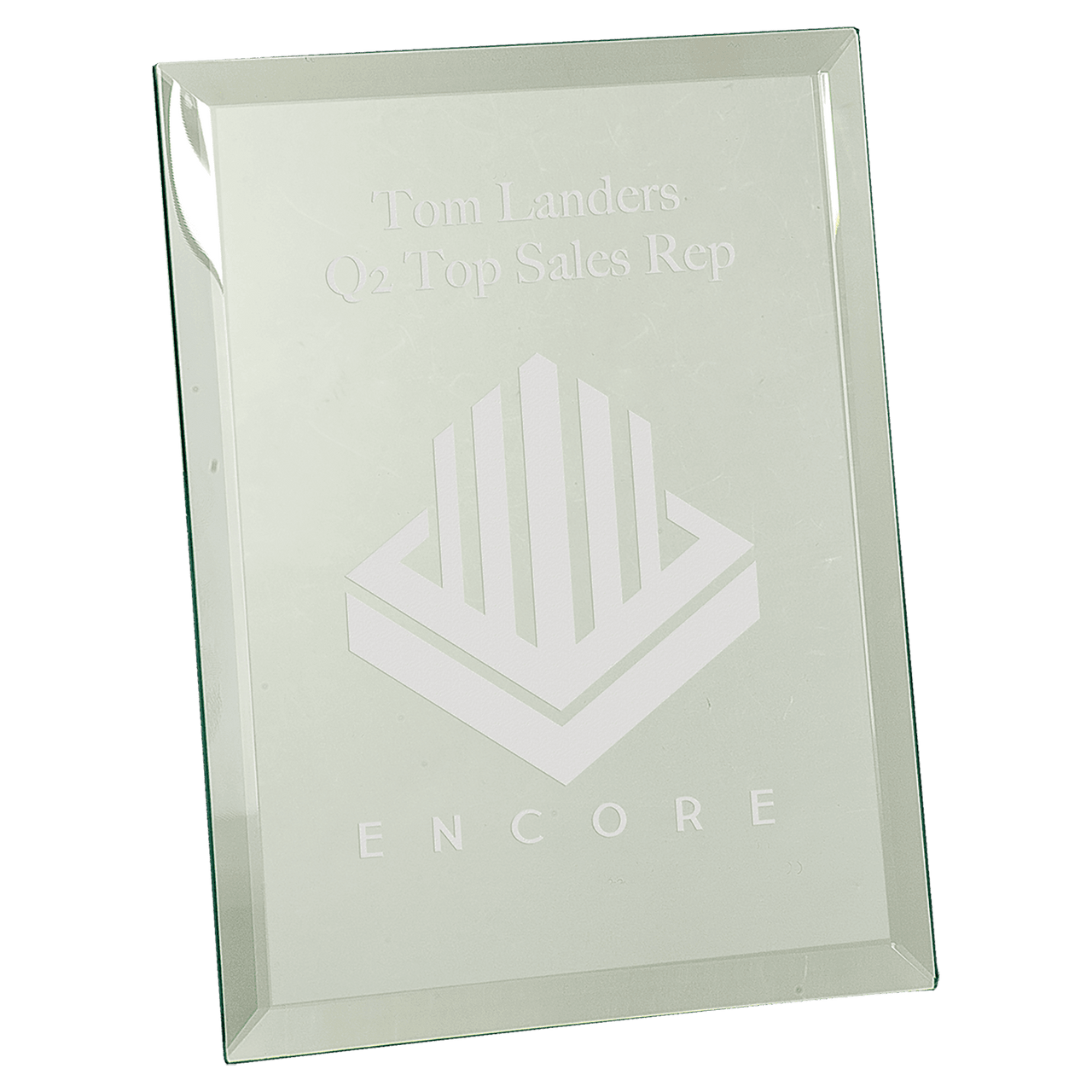 9" x 12" Clear Glass Mirror Plaque