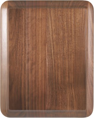 9" x 12" Round Corner Raised Face Genuine Walnut Plaque