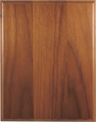 9" x 12" Grooved Face Genuine Walnut Plaque