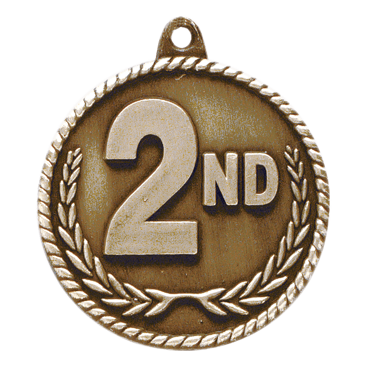 2" Antique Silver 2nd Place High Relief Medal