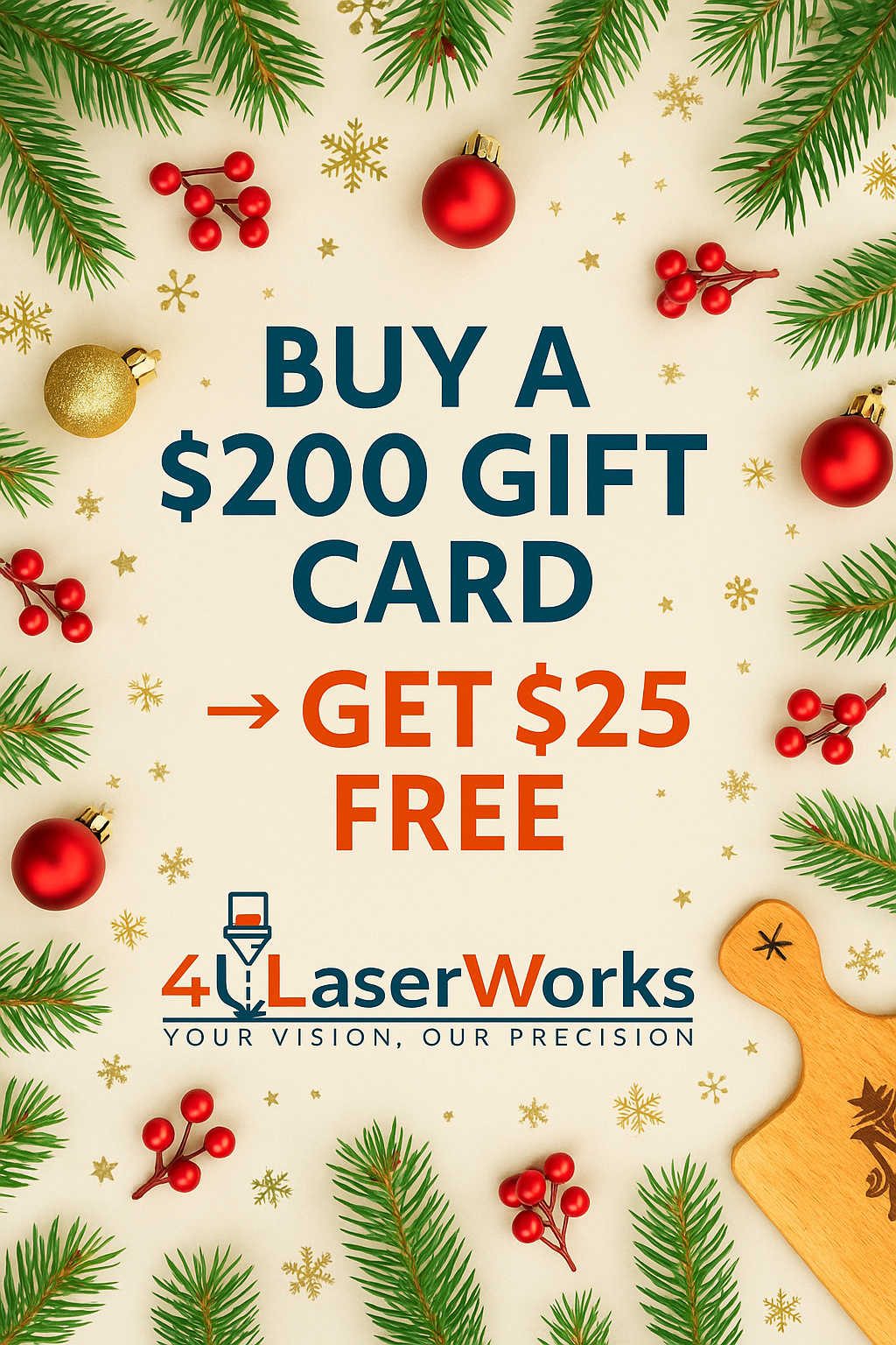Buy a $200 Gift Card — Get a $50 Gift Card FREE!