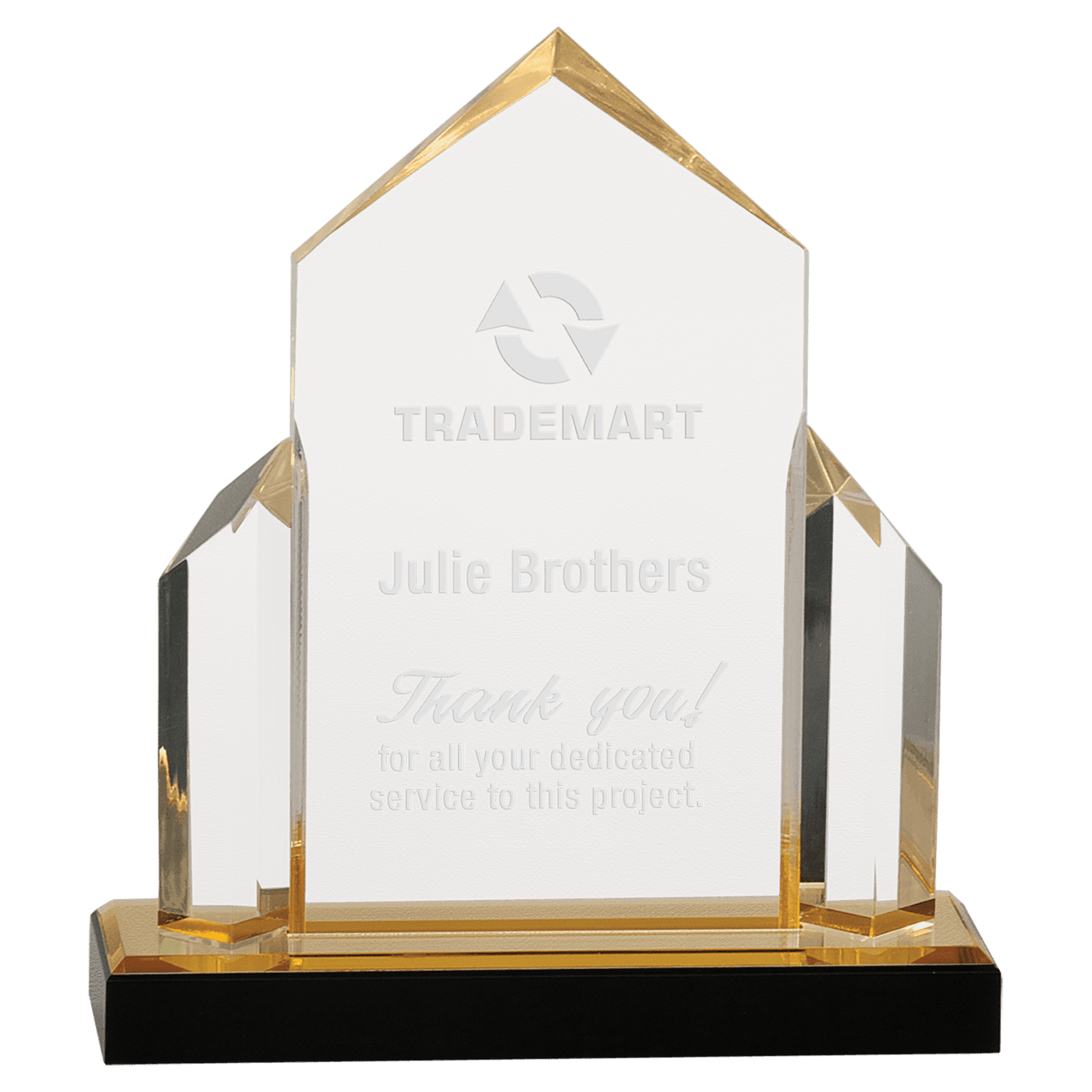 7" x 8" Gold Jewel Post Impress Acrylic