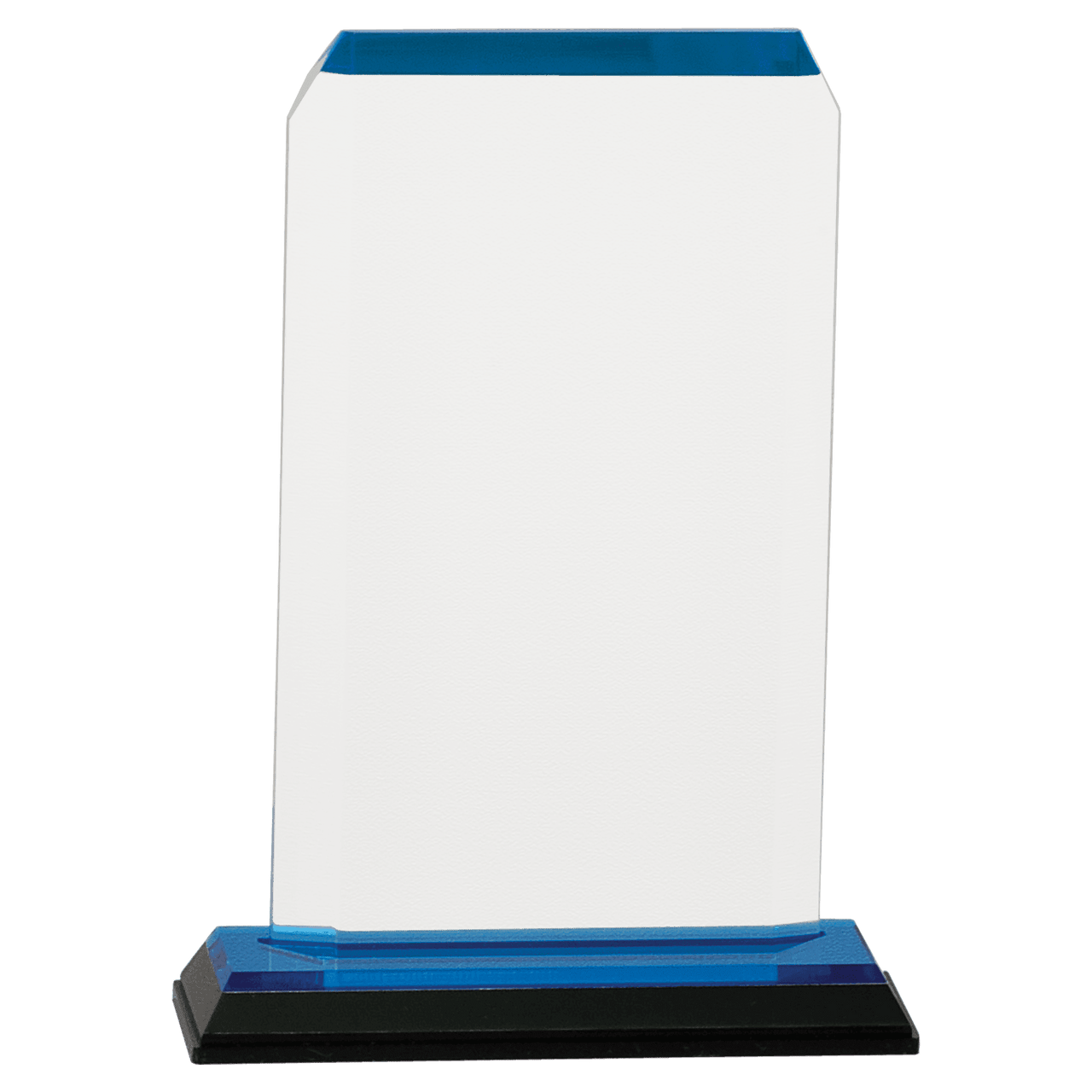3 1/2" x 6 1/2" Blue Clipped Corner Impress Acrylic