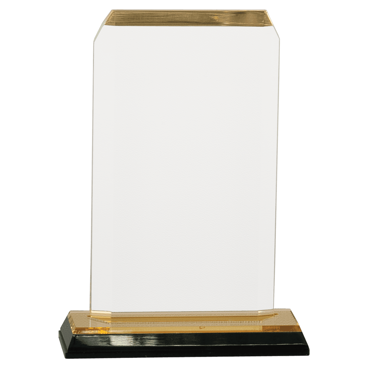 3 1/2" x 5 1/2" Gold Clipped Corner Impress Acrylic