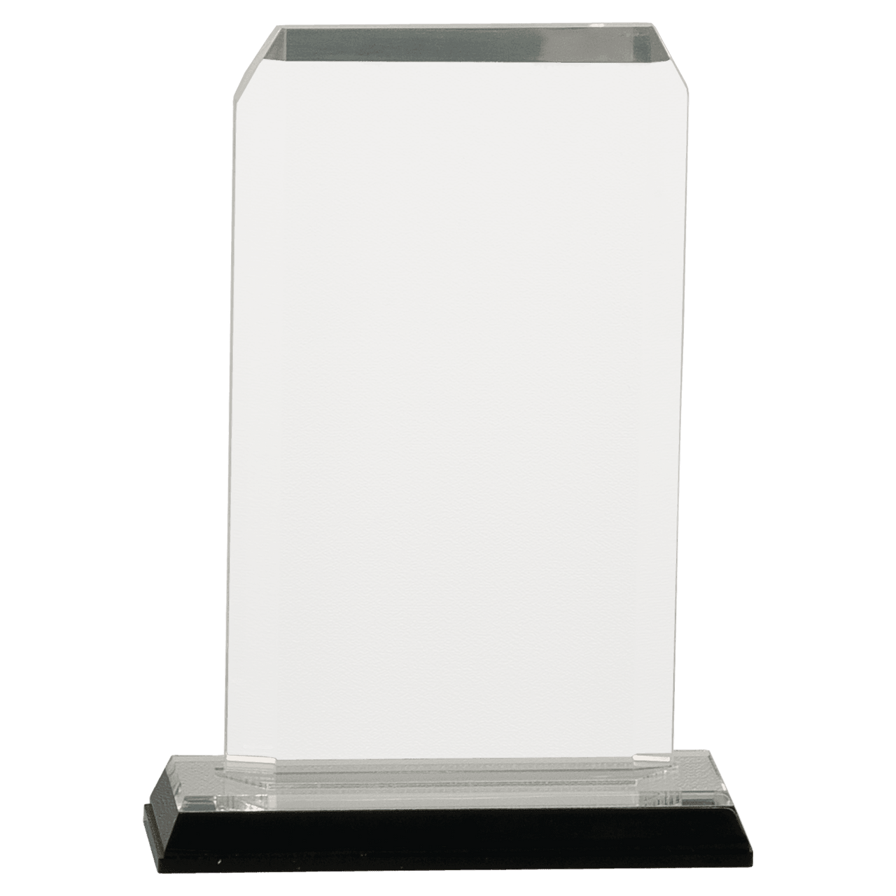 3 1/2" x 6 1/2" Silver Clipped Corner Impress Acrylic