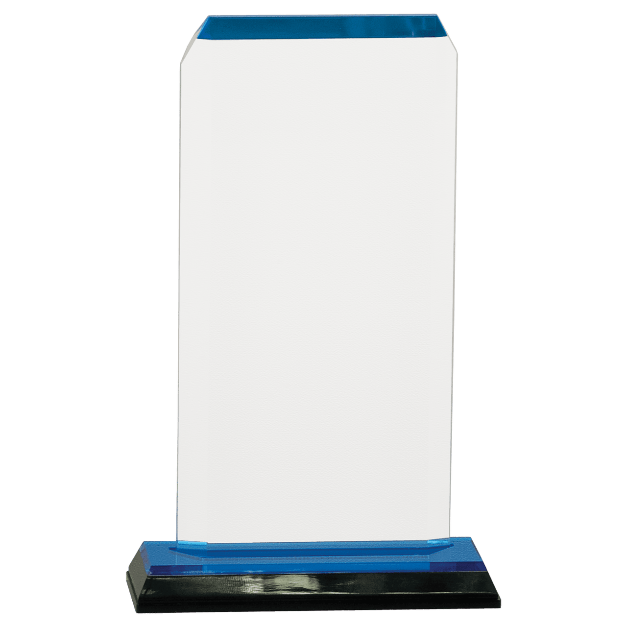 3 1/2" x 7 1/2" Blue Clipped Corner Impress Acrylic