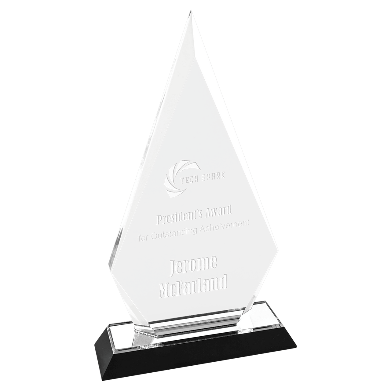 7" Gold Octagon Point Impress Acrylic