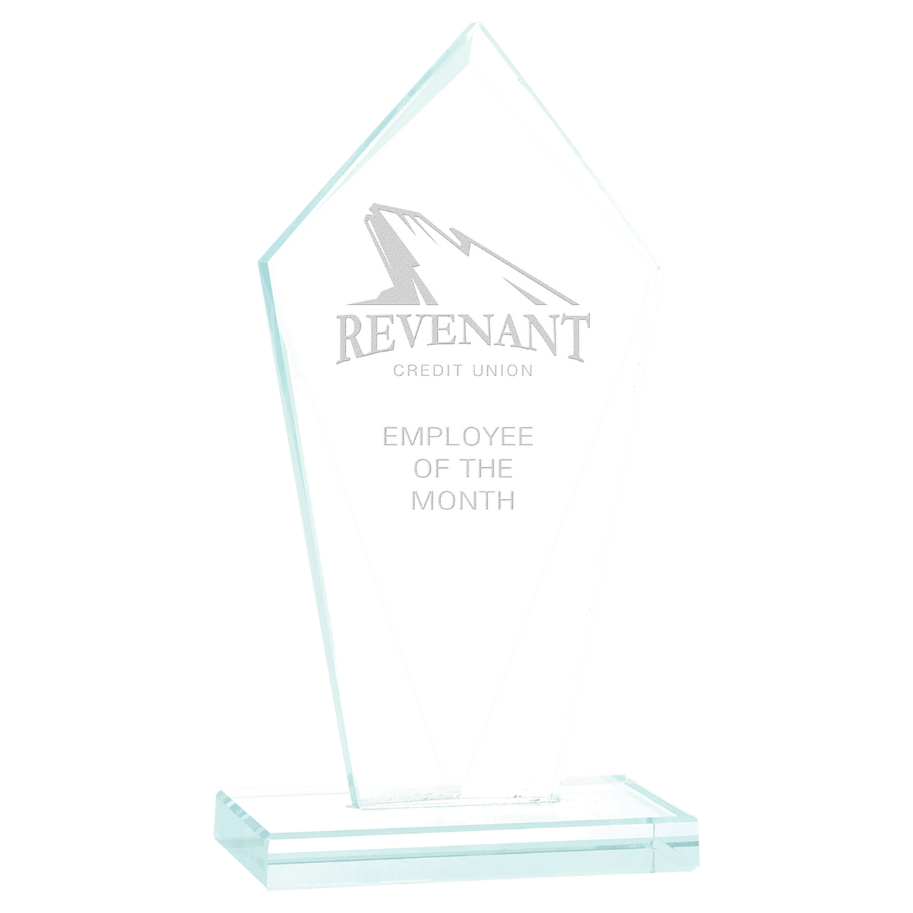 8 1/2" Diamond Jade Glass Award