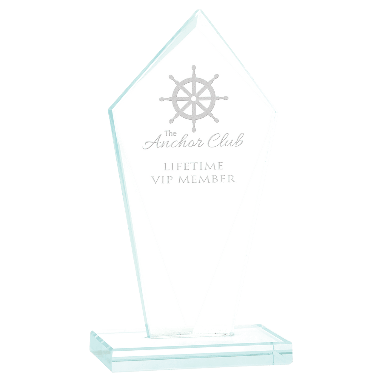 8 1/2" Diamond Jade Glass Award
