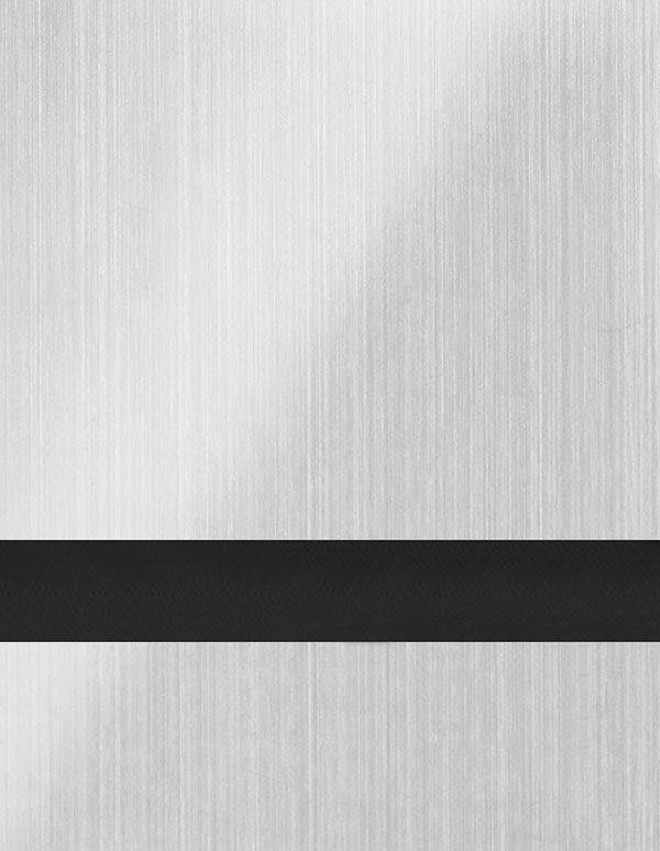 Undersize .020" Brushed Silver/Black Duets Flexible Contours Plastic