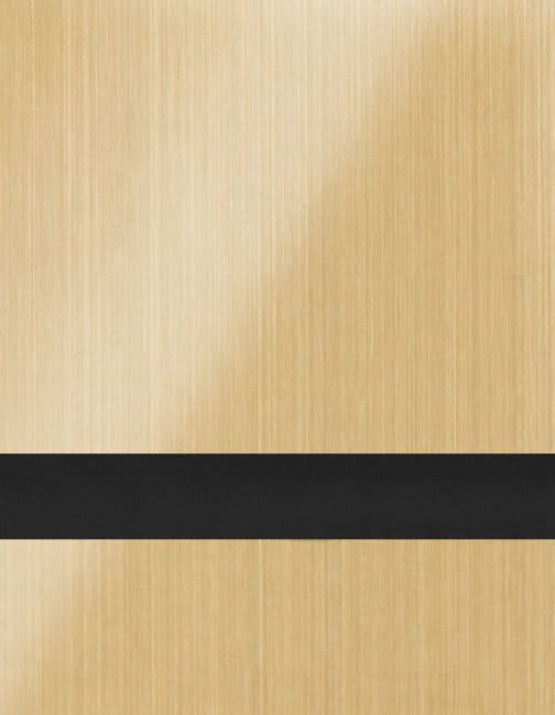 24" x 49" x 1/16" Brushed Satin Gold/Black Duets Laser Indoor Plastic