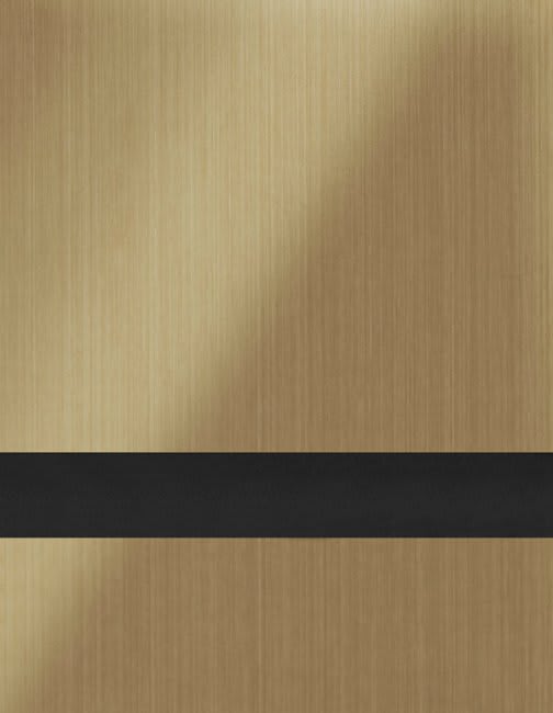 12" x 24" x 1/16" Brushed Gold/Black Duets with Clear-Guard Laser Indoor Plastic