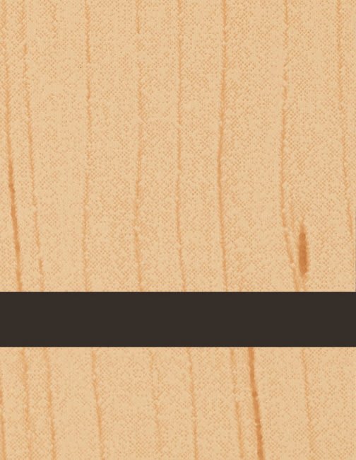 23 1/2" x 49" x 1/16" Walnut/White Duets Laser Indoor Plastic